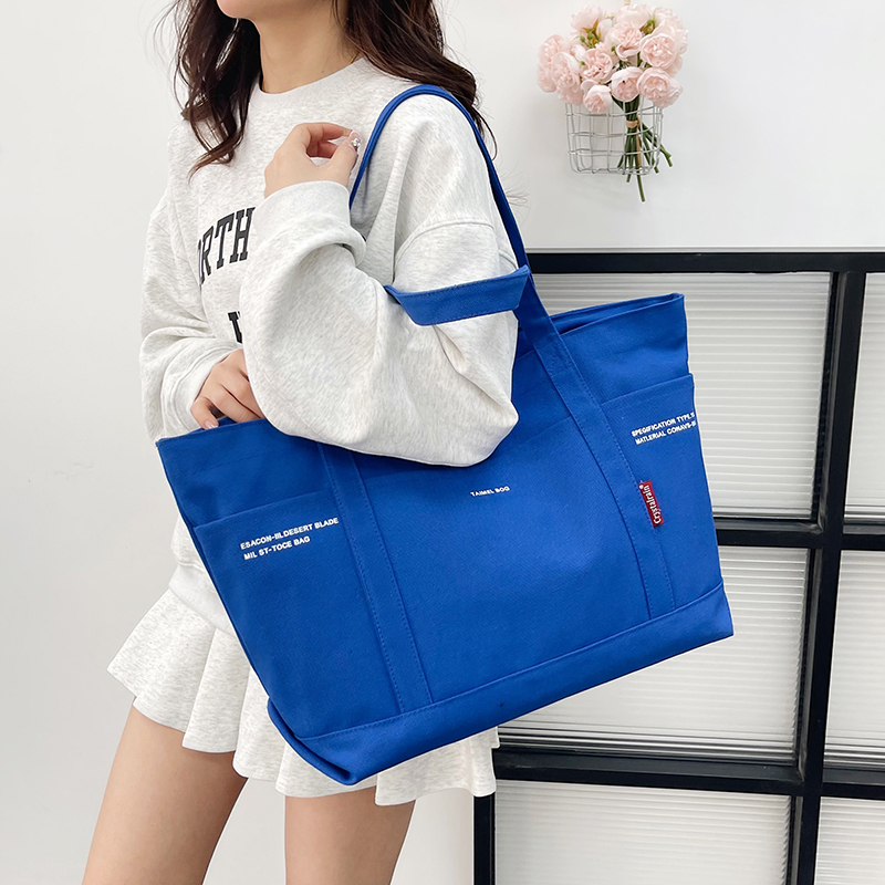 大容量厚实帆布包休闲风小清新女士单间手提包爆款轻奢洋气帆布包