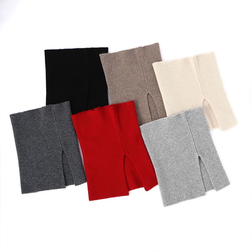 秋冬100%纯羊毛针织围脖女开叉围巾护颈披肩保暖假衣领假领子脖套