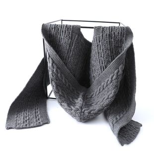 秋冬羊绒连帽披肩女针织护颈椎假领子装饰保暖羊毛线围巾帽子围脖