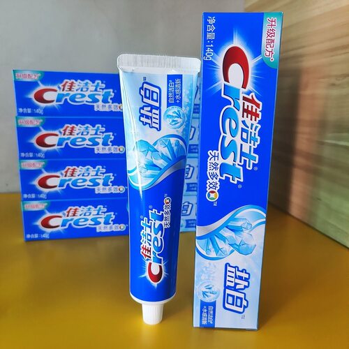 佳洁士牙膏140g盐白天然多效清凉薄荷香型含氟牙膏清新口气家用