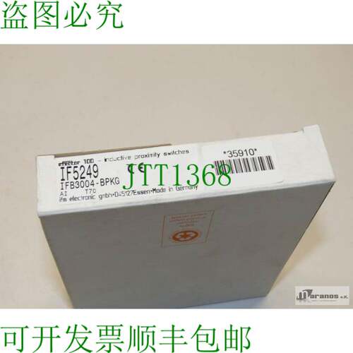 原装供应-OVP IFM Electronic IF5249 接近传感器 IFB3004-BPKG