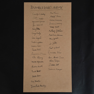 哈利波特周边手账本素材邓布利多军签名Dumbledore's Army