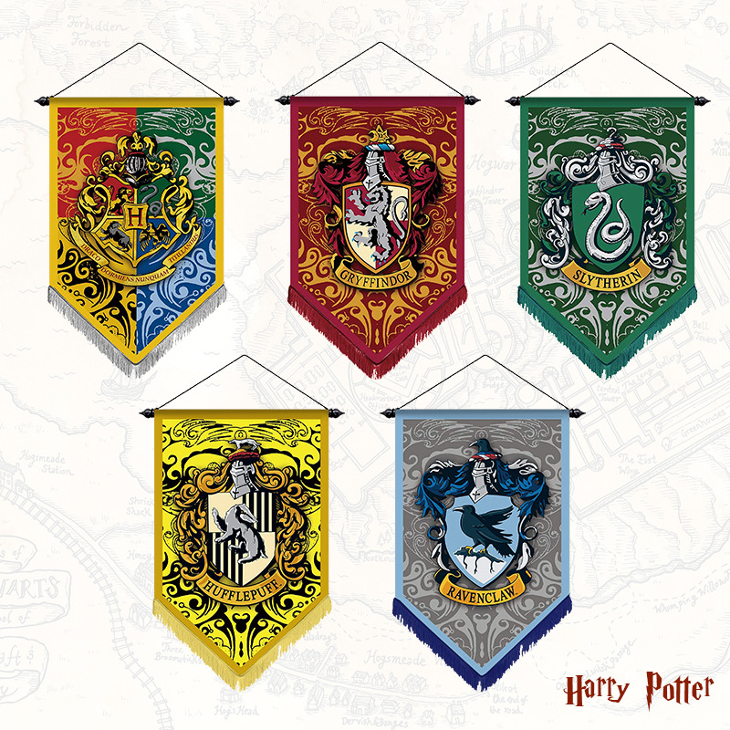 哈利波特旗帜装饰霍格沃茨格兰芬多斯莱特林生日派对宿舍装饰周边