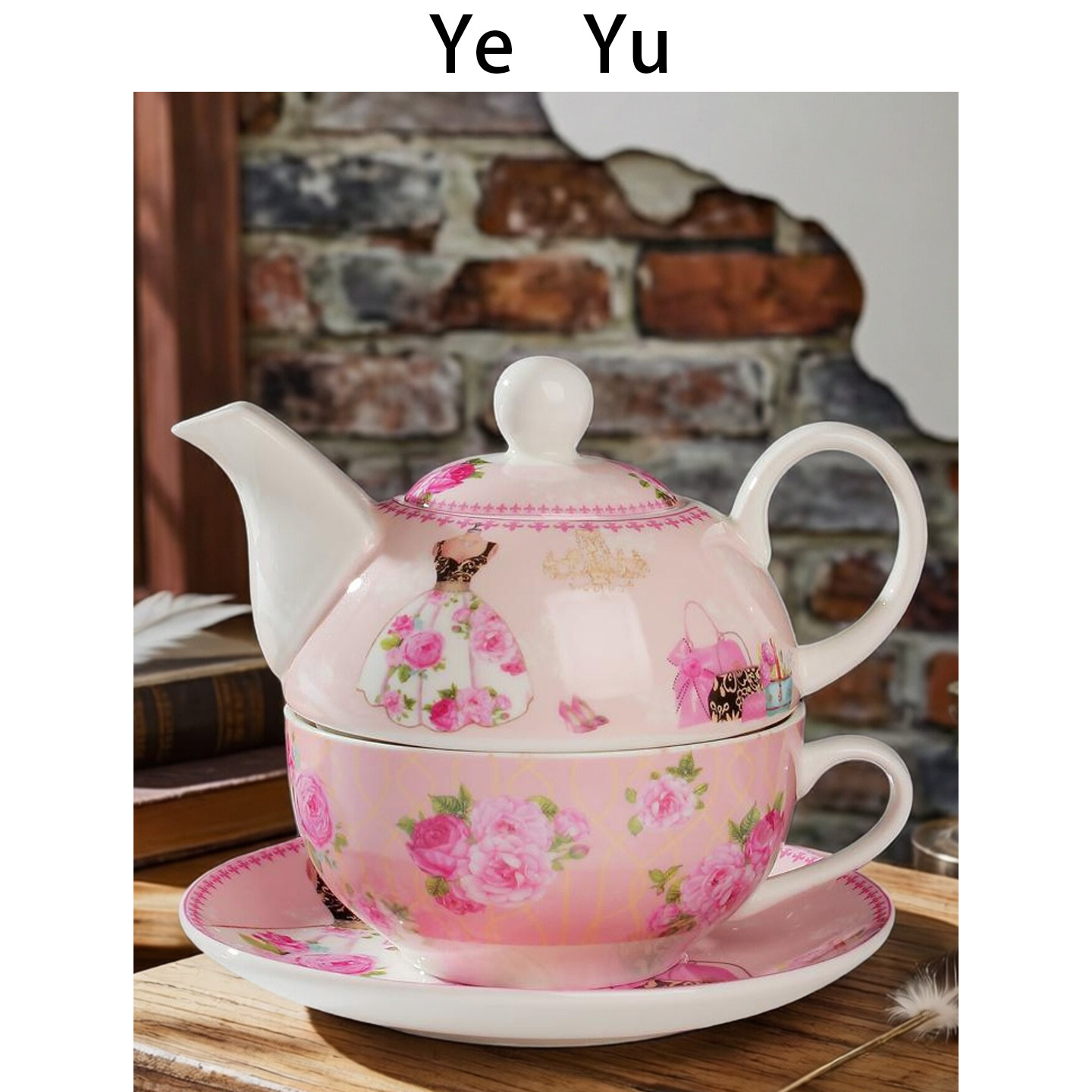 家用陶瓷茶壶泡茶茶水分离大容量英式子母壶下午茶咖啡壶单人水壶