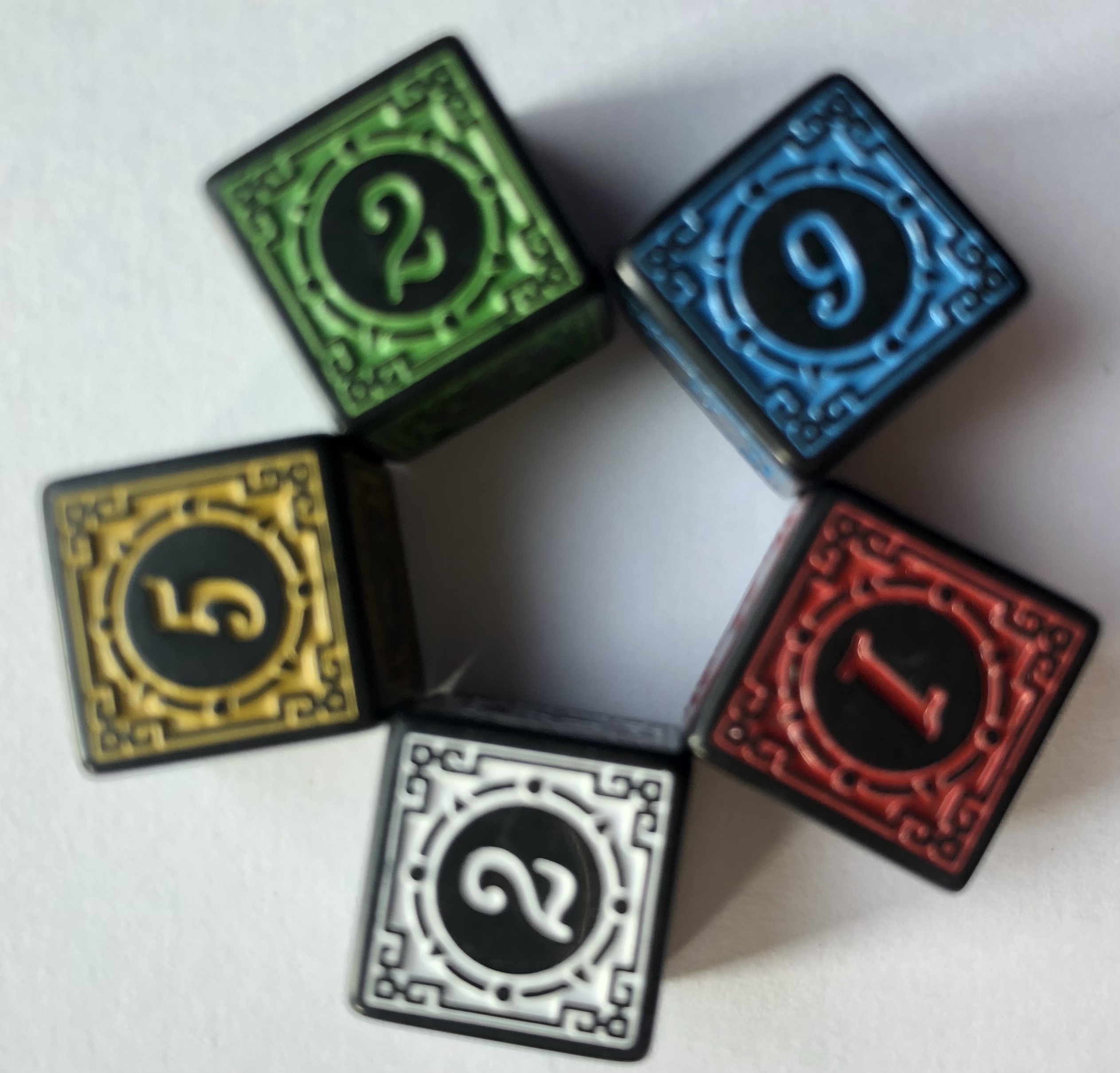 新款仿古纹花窗雕骰子正6面体1-6数字16号15.8mm筛子coc跑团桌游