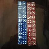 15号推筒骰子红蓝14.5mm牌九实色子不透明圆角一孔大新款 包邮