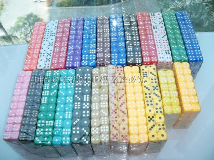 骰子12mm直角自动透明实色常规