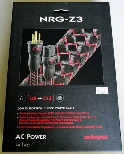 美国 Audioquest AQ 线圣 NRG-Z3 音响电源线 全新正品行货包邮