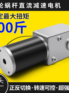 5882-50ZY涡轮蜗杆直流减速电机大扭矩低速调速马达12V24V正反转