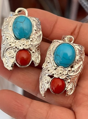 牙套吊坠配饰男女情侣泰银