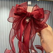 韩国布艺飘带蝴蝶结后脑勺发饰可爱公主发卡儿童发夹女孩头饰顶夹