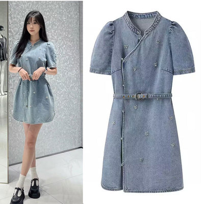 2025夏季新款新中式立领连衣裙