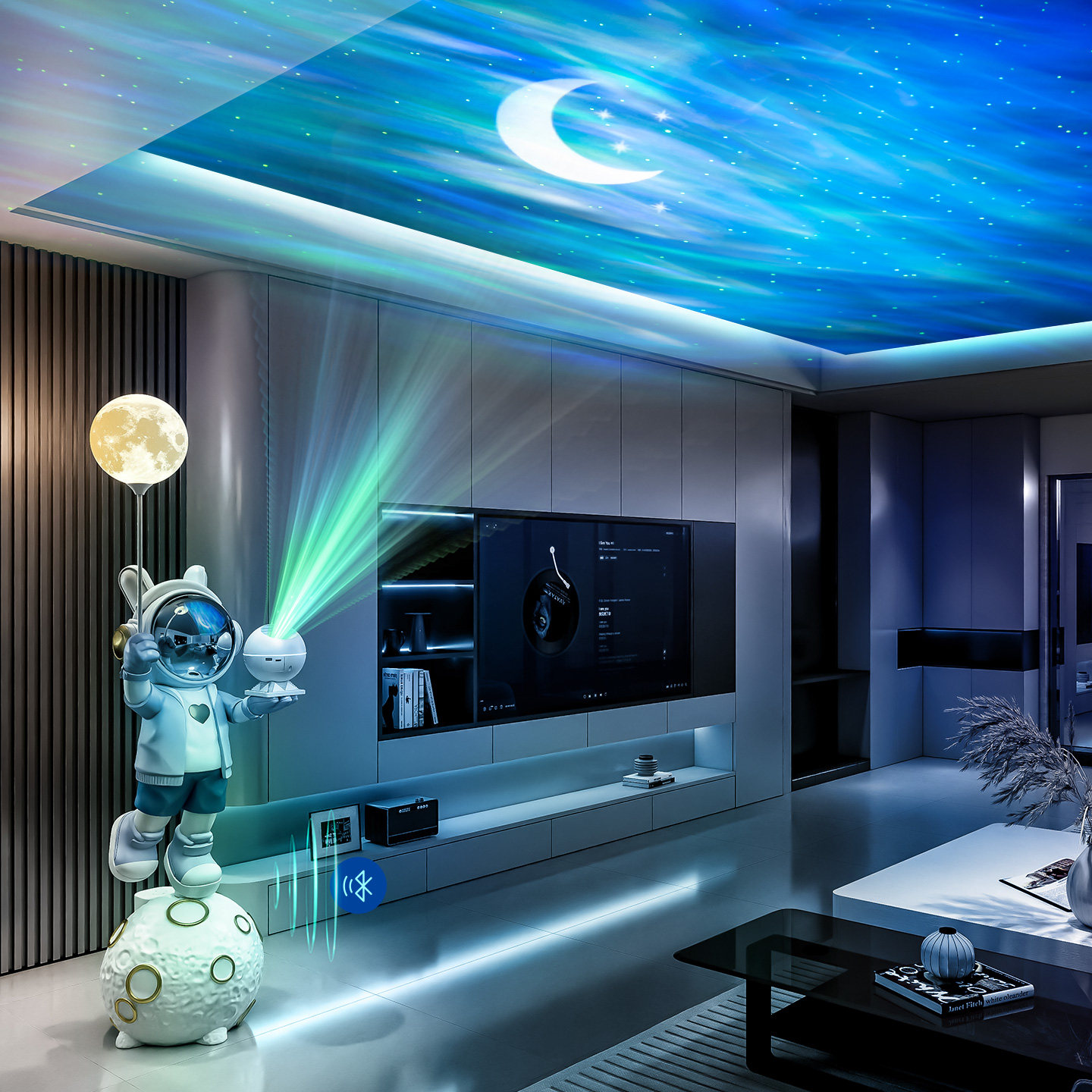 星空投影小爱音箱太空人客厅摆件大型落地存钱罐1米以上卡通公仔,家居饰品,落地摆件,淘宝优惠券,粉丝福利购,淘宝优惠卷