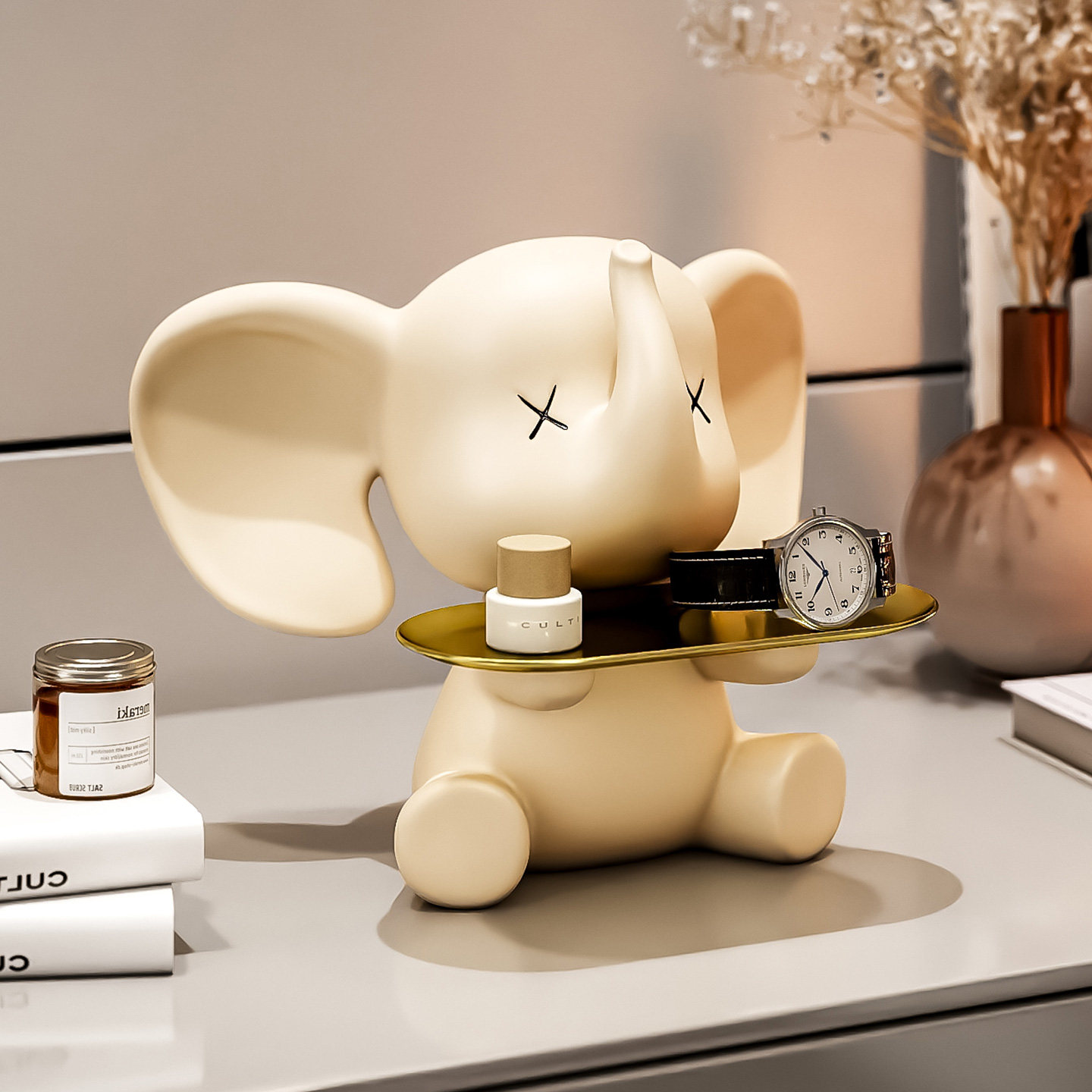 可爱网红轻奢大象钥匙收纳玄关小摆件入户进门鞋柜客厅招财装饰品,家居饰品,装饰摆件,淘宝优惠券,粉丝福利购,淘宝优惠卷