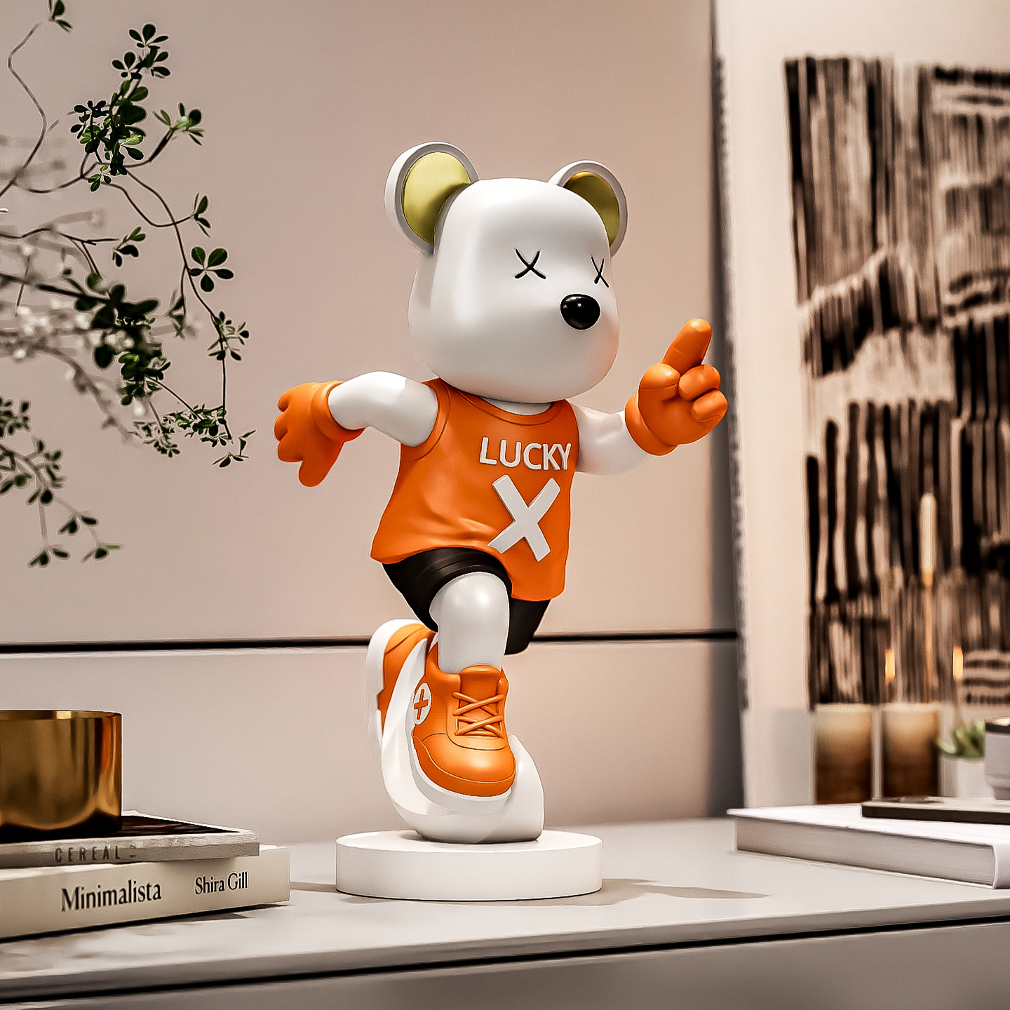 创意lucky熊桌面摆件家居饰品