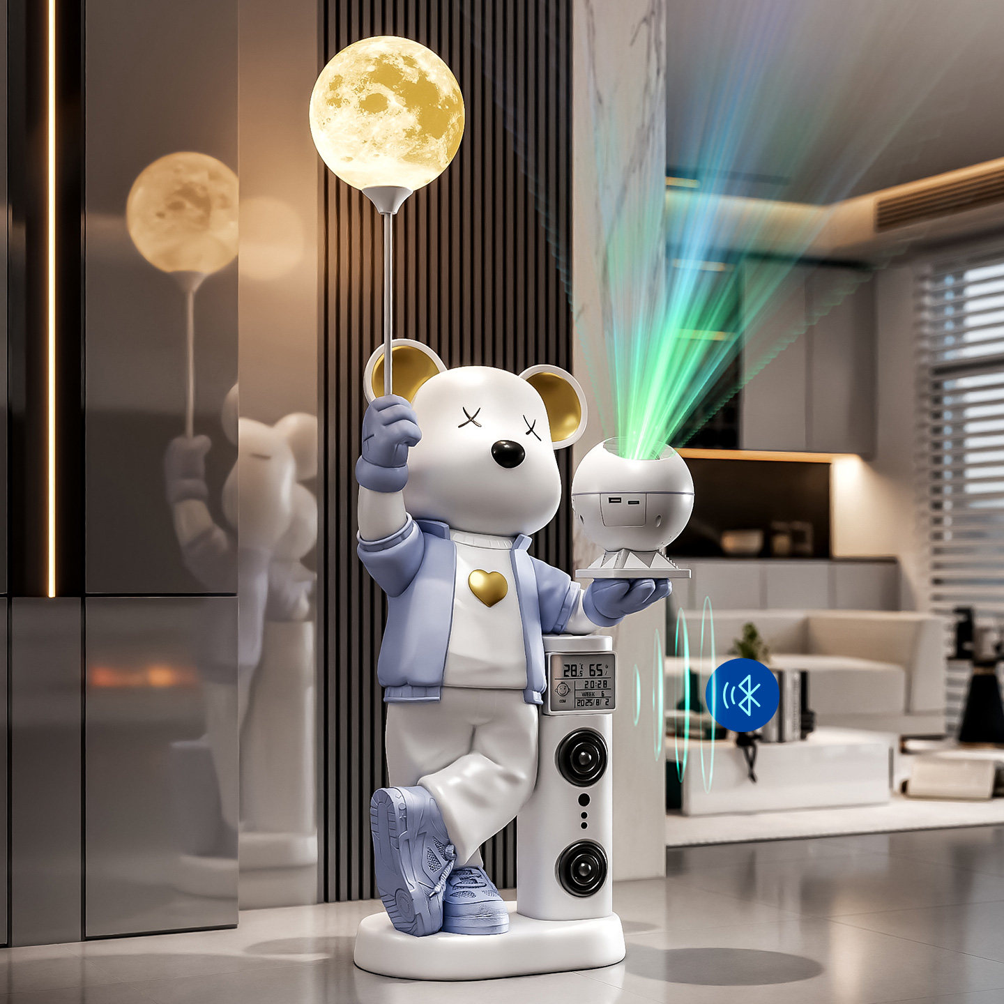 星空投影落地摆件蓝牙音箱暴力熊客厅电视柜大型软装饰品乔迁礼物,家居饰品,落地摆件,淘宝优惠券,粉丝福利购,淘宝优惠卷