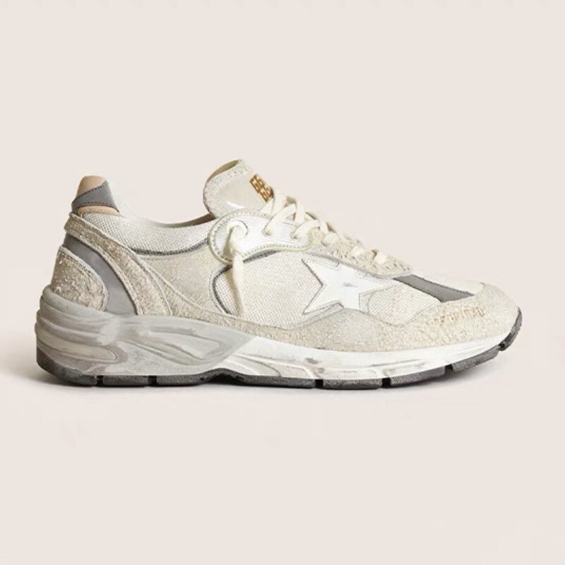 thumbnail for South Korea GG Aged Star Little Dirty Shoes Women's 2024 Classic Versatile Men's Shoes Inner Heightened Dirty Cowhide Small White Shoes