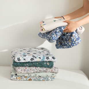 韩式碎花全棉针织棉床笠一件田园风纯棉防滑床单床罩床垫保护套