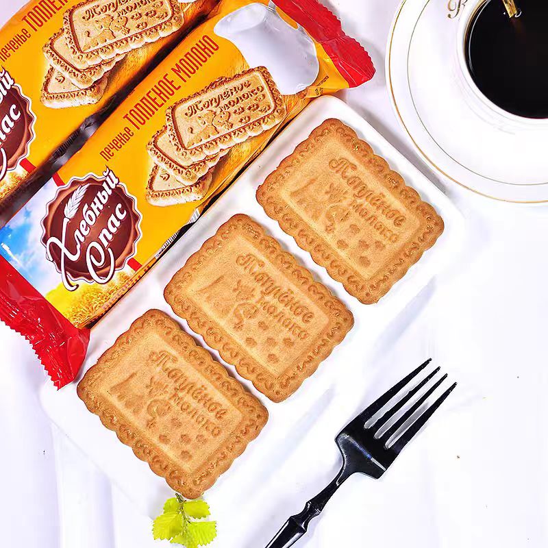 【四袋】俄罗斯原装进口金麦穗牌奶味饼干160g/袋