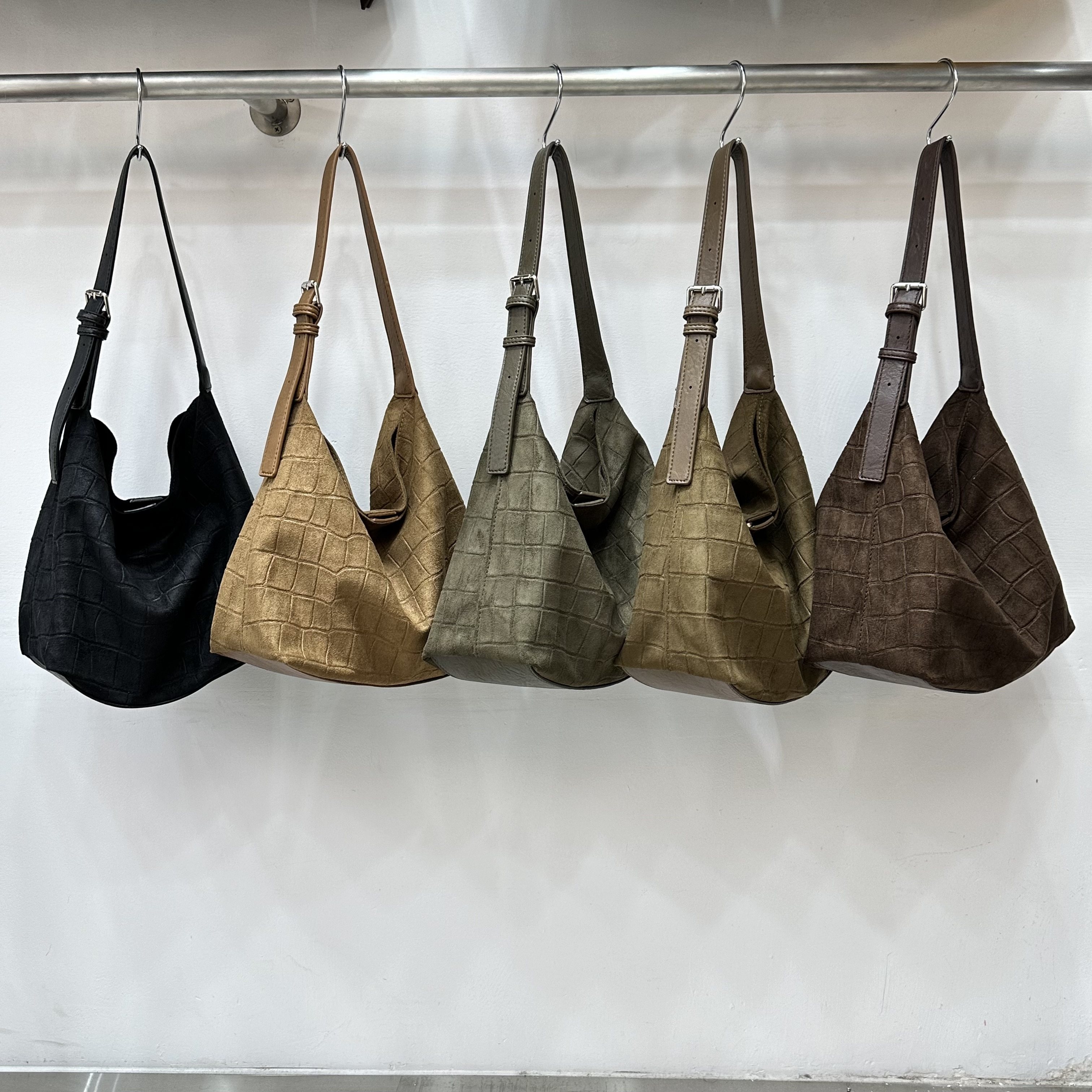 欧比 韩国ins风复古洋气个性时髦磨鳄鱼纹砂绒面高级感单肩腋下包,箱包皮具/热销女包/男包,通用款女包,淘宝优惠券,粉丝福利购,淘宝优惠卷