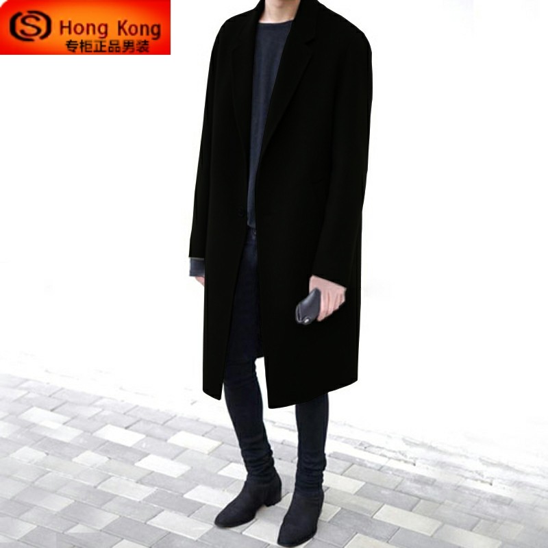 双面羊绒大衣男中长款秋冬季2025新款过膝高端毛呢子风衣男士外套,男装,毛呢大衣,淘宝优惠券,粉丝福利购,淘宝优惠卷