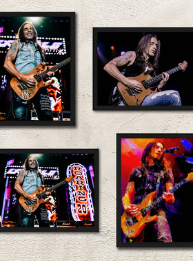 吉他英雄 Nuno Bettencourt海报壁画 琴行吉他手装饰酒吧乐器挂画