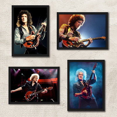 Brian May皇后乐队吉他手海报挂画 吉他大师摇滚周边琴行酒吧墙画