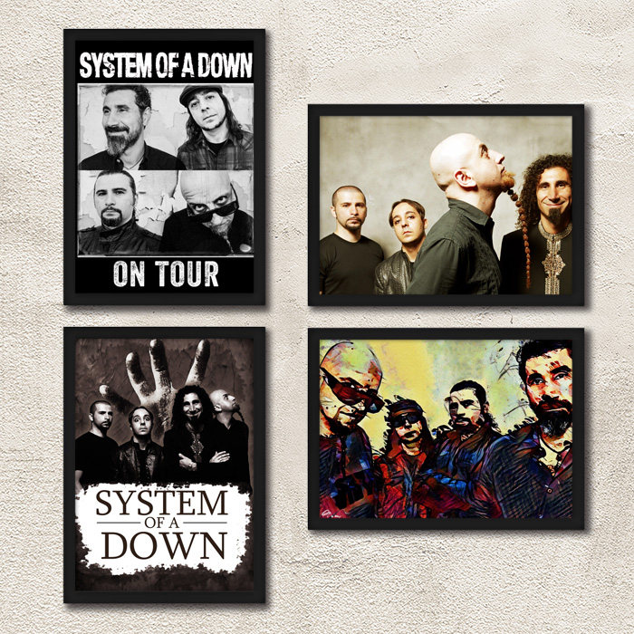 system of a down海报 体质崩溃乐队装饰画带框 音乐艺术照片墙