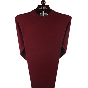 开开羊毛衫男圆领毛衣男纯色V领针织衫打底衫100%纯羊毛套头线衣