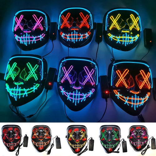DIY创意炫酷LED发光面具V字搞笑