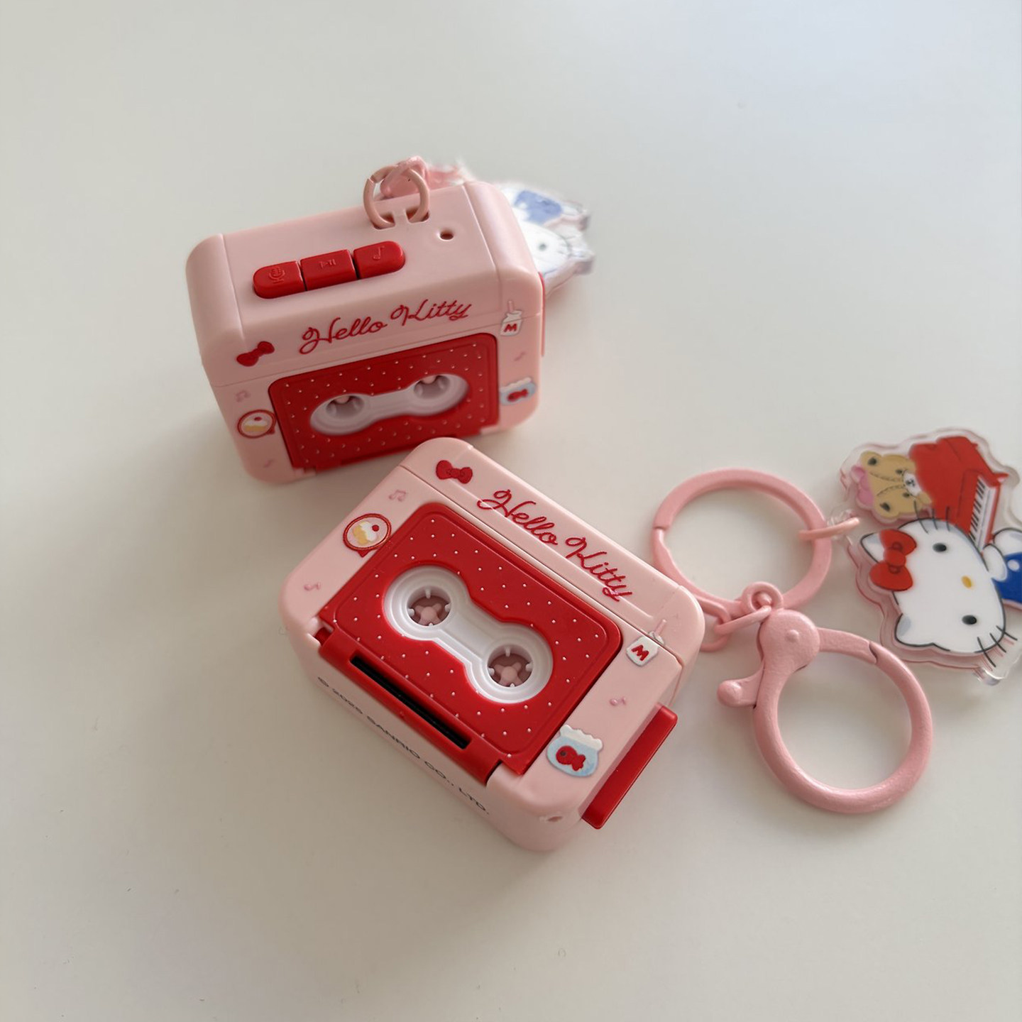 PCity77韩系ins可爱卡通kitty猫咪迷你录音机钥匙扣手机包包挂件