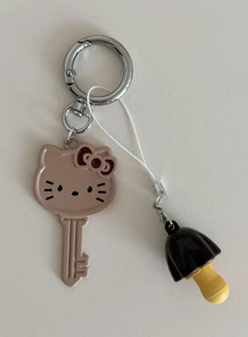 PCity77新品可爱HelloKitty蝴蝶结猫咪钥匙吊坠手机钥匙扣包挂件