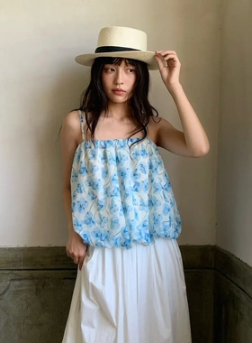 26夏小清新甜美减龄宽松显瘦碎花抹胸吊带气质通勤百搭显瘦S5617