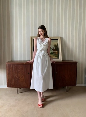 2026年早春法式性感宽松吊带裙气质无袖背心连衣裙女C3253