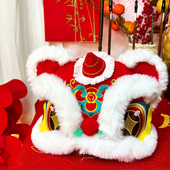 新年醒狮帽子儿童可爱醒狮帽中国风冬季 保暖亲子卡通帽