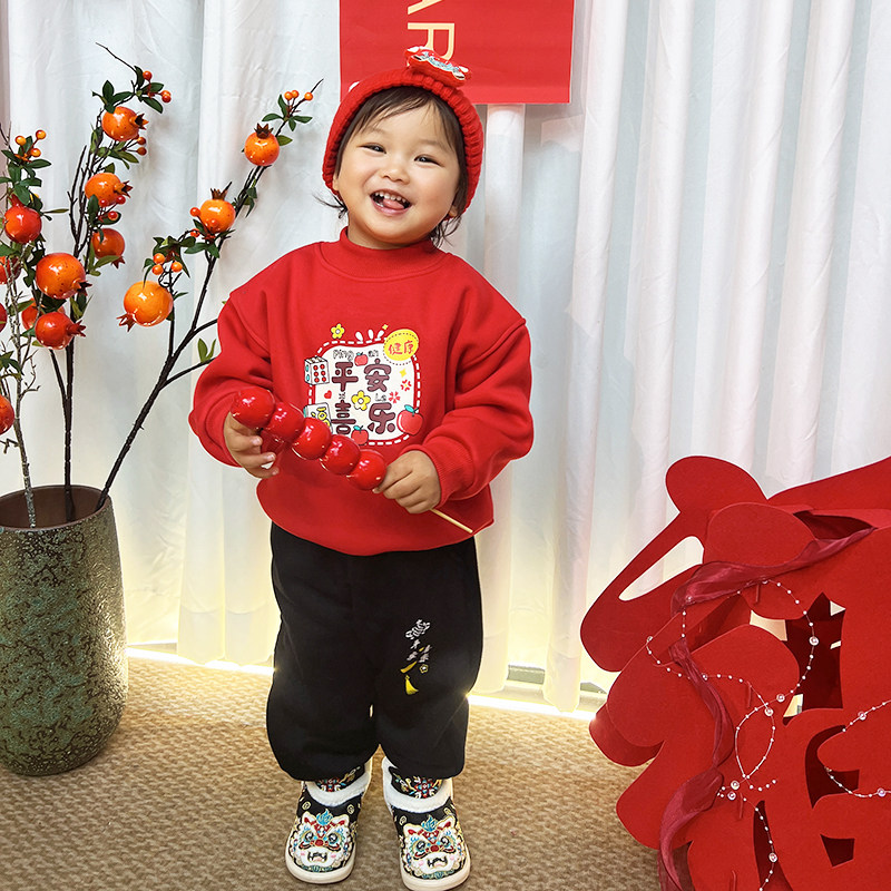 30清仓男童新年服中国风卫衣套装拜年服学校表演服加绒元旦演出,童装/婴儿装/亲子装,汉服,淘宝优惠券,粉丝福利购,淘宝优惠卷