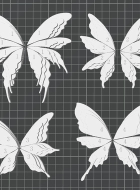 掐丝模具3层蝴蝶绒花模具蝴蝶翅膀DIY套装适合做手工