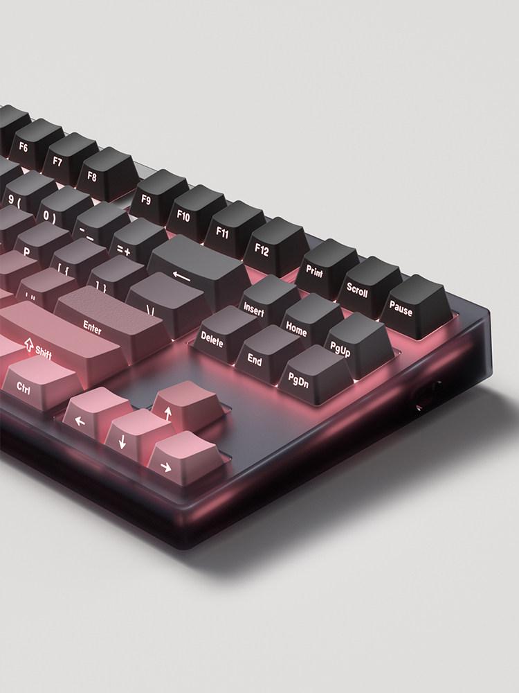 FU LING MK870PRO BLACKBERRY 측면 새겨진 기계식 키보드 유선 무선 BLUETOOTH 맞춤형 108 키 게임 음소거