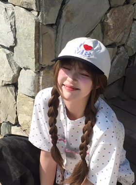 原创设计I love me新款立体刺绣爱心棒球帽百搭字母显脸小鸭舌帽