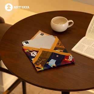 蚊字有局/棋盘格腊肠狗百贴布 相机包裹布化妆包多功能收纳神器