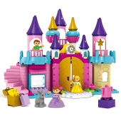 新高档女孩玩具马声电动积木拼装 益智公主房楼城堡别墅大颗粒3岁