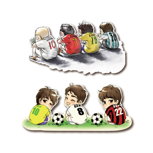 创意足球宝贝车贴遮挡划痕装饰贴纸反光个性梅西卡卡车贴