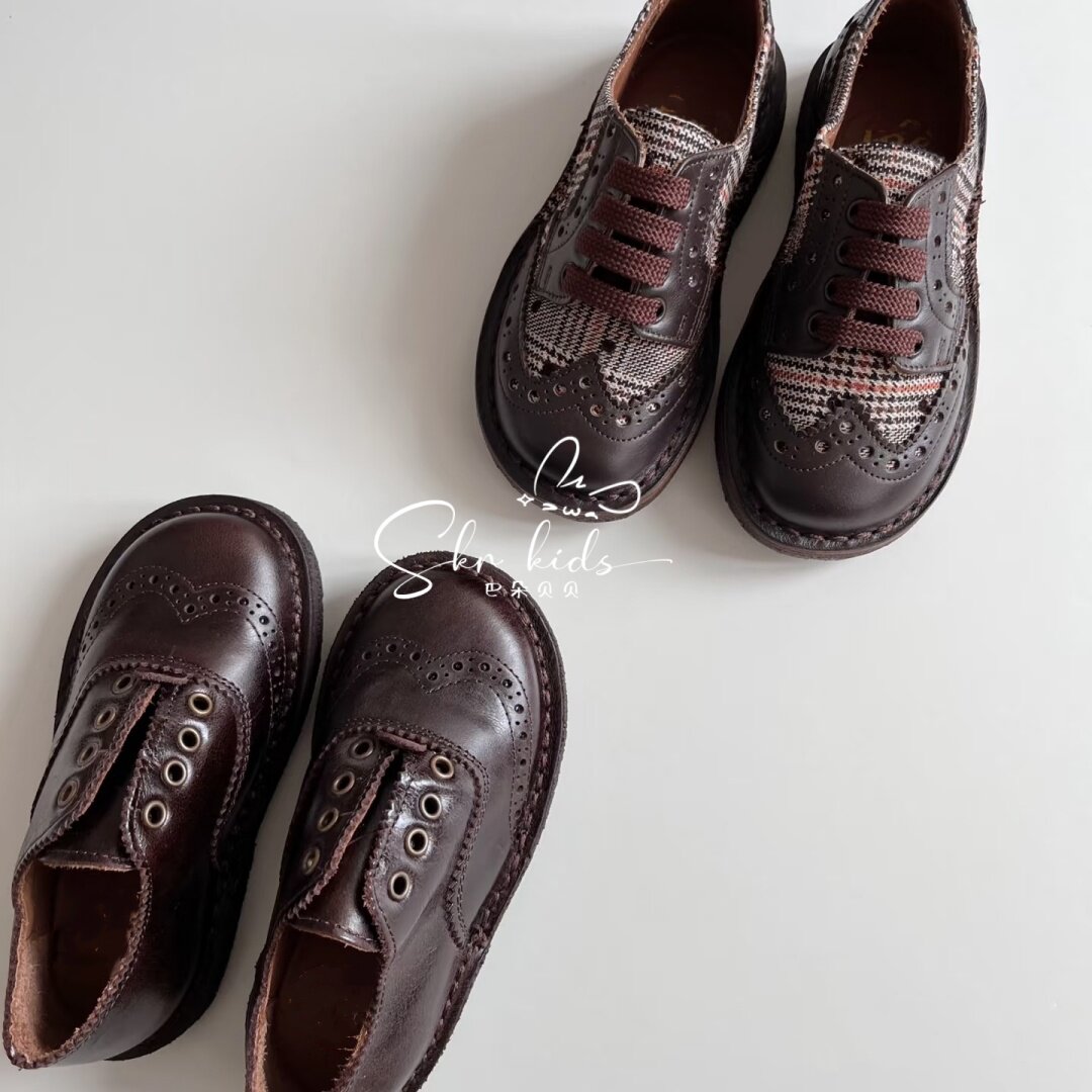 pepe同款英伦复古布洛克牛皮鞋