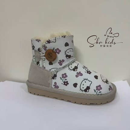 Neko同款儿童雪地靴冬季韩版男女童加绒加厚保暖棉鞋宝宝防滑鞋子