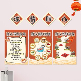 腊八节布置传统文化节日主题环创教室墙贴黑板报装饰学校班级墙贴