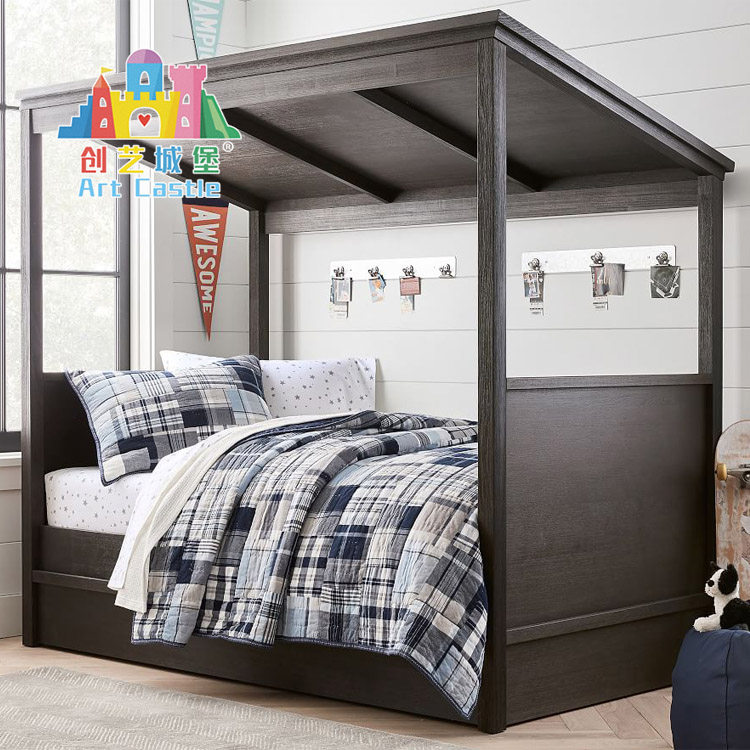 创艺城堡定制实木儿童家具美式单人床ins子母床男孩高低床房子床,住宅家具,儿童床/儿童抽拉床,淘宝优惠券,粉丝福利购,淘宝优惠卷