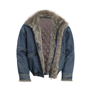 Foreign CHINA Trade Thickened Jacket RHSHANNAMADE Denim