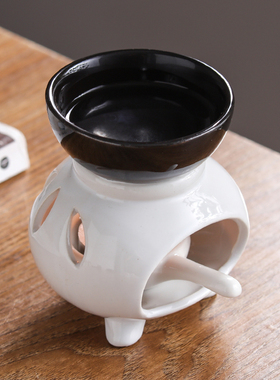 青司局 黑白鼎炉 蜡烛陶瓷香薰炉 精油灯美容院家居