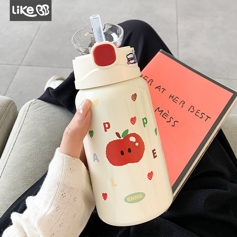 保温杯女生吸管水杯女新款2025高颜值可爱小巧学生办公室便携杯子