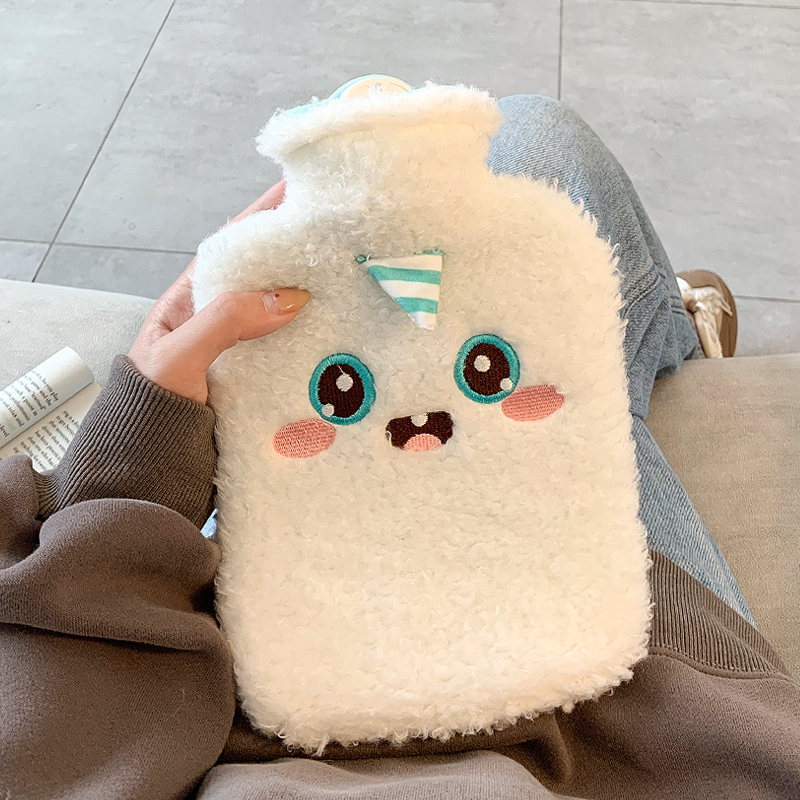 可爱热水袋注水式暖水袋被窝专用女生毛绒热敷学生宿舍灌水暖手宝